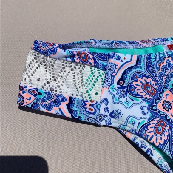NWT GOSSIP Mandala Design Hipster Bikini Swim Bathing Suit Bottoms M - Picture 4 of 7